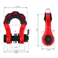 thumbnail image 3 of mmirethe 2pcs/set 2Pack 3/4 D Ring Shackles Shackle Shackle U-Hook Rugged Tow Shackle With Isolator Strong Green, 3 of 6