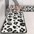 thumbnail image 2 of Kitchen Rugs Sets Of 2,Black and White Leopard Pattern Anti Fatigue Kitchen Mat Rugs Non Slip Washable,Decorative Kitchen Floor Mats for Kitchen,Sink,Laundry,17"x47"+17"x47", 2 of 5
