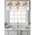 thumbnail image 4 of Sunflower Curtain Valances for Windows, Country Flower Plant Vintage Watercolor Kitchen Valance Window Treatment, Light Filtering Block Curtains for Bathroom/Bedroom/Living Room 42'' x 18'', 4 of 9