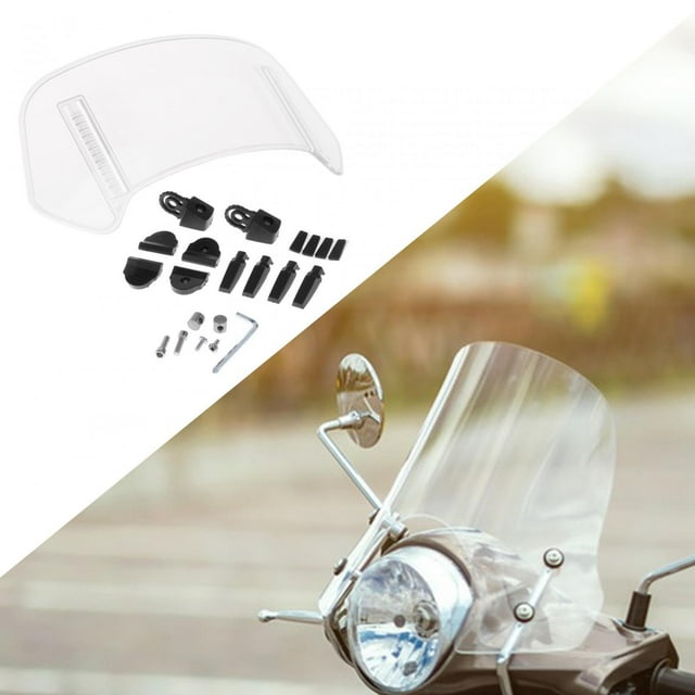 Clip Deflector de Viento Cola para Motocicleta Extensión de Parabrisas Claro