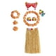 thumbnail image 1 of Falda de hierba con gafas y bailarina de hula hawaiana, accesorios de disfraz para playa Longitud de la falda 80 cm, 1 of 9