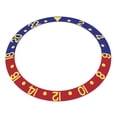 thumbnail image 2 of REPLACEMENT BEZEL INSERT BLUE/RED PEPSI WITH GOLD FONT FOR WATCH 37.70MM X 30.70, 2 of 2