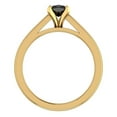 thumbnail image 3 of Black Diamond Engagement Ring for Women Solitaire Cushion 14K Gold 0.42 carat (Black, AAA), 3 of 5