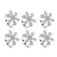 thumbnail image 1 of Servilletas De Copos De Nieve De Navidad Brillantes Anillos De Hebillas De Servilletas De Diamantes De Imitación Para Navidad Fiestas De Bodas Vacaciones Moyic HA043128-02, 1 of 6