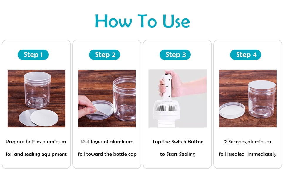 Portable Handheld Induction Sealer 20mm-100mm 110V Induction Sealing Machine White Bottle Cap Sealing Machine