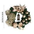 thumbnail image 2 of putnchl Champagne Gold Christmas Wreath Home Decoration Outdoor Front Door Wreath, 2 of 3