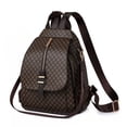 thumbnail image 2 of PRIYAL PU Casual Backpack,Men Women Casual Leather Laptop Backpack，Daily Commuter Leather Backpack，Work Bag, 2 of 4