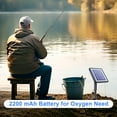 thumbnail image 3 of PChero Solar Pond Aerator, 2W & 2200mAh Solar Aquarium Air Pump with 2 Air Stone, 2 Modes Bubbler for Aquarium, Fish Tank, Outdoor Small Pond, Hydroponics, 3 of 9