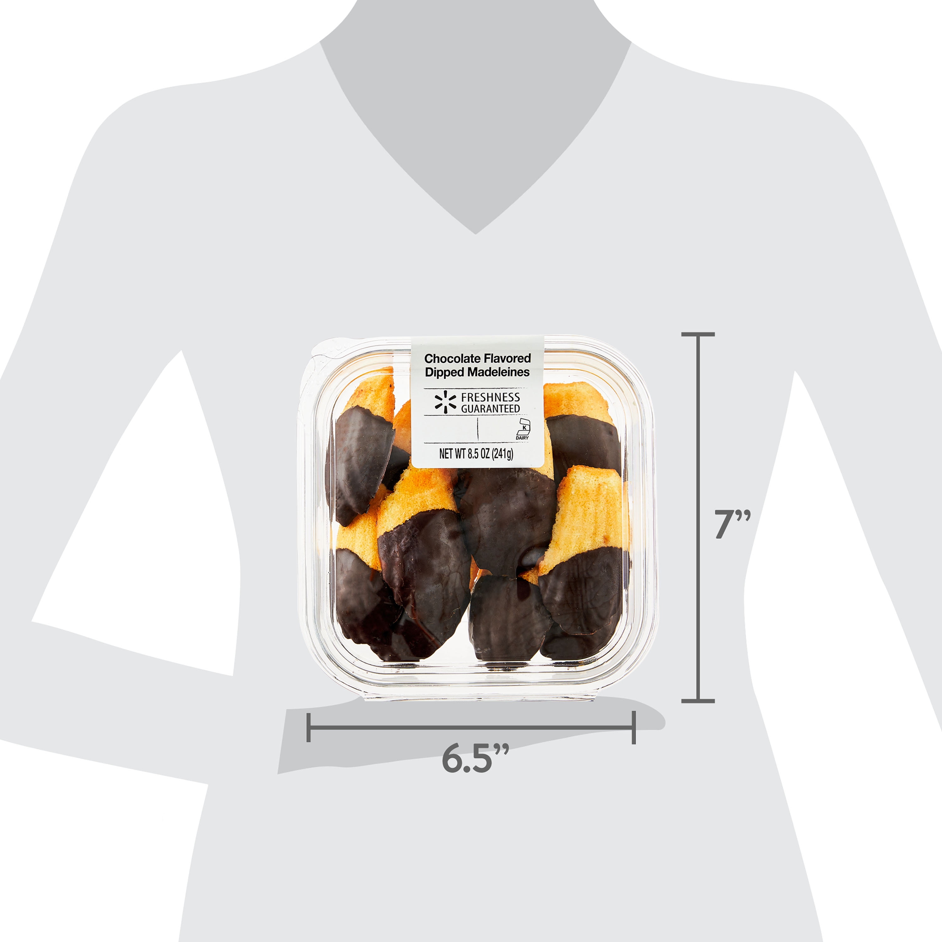 Freshness Guaranteed Chocolate Flavor Dipped Madeleines, 8.5 oz, 10 Count (Ready To Eat)