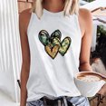 thumbnail image 2 of High Neck Tank Tops for Women Summer Sleeveless Cute Heart Print Tops Casual Loose Trendy Shirts (S, White), 2 of 5