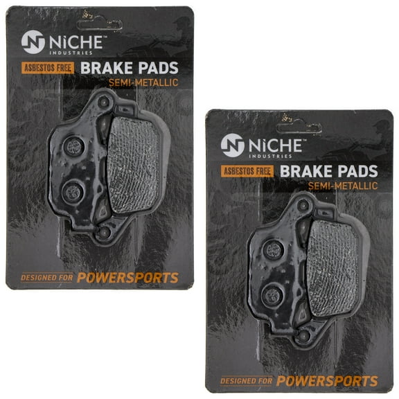 Niche Rear Brake Pad Set for Honda CBR250R Semi-Metallic Motorcycle 2 Pack 519-KPA2452D