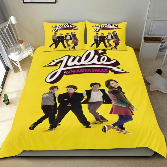 Julie and The Phantoms Themed Bed Sheet Set Three Piece Set 53x79 In ches Comfortable And Skin Friendly Unique Design Creating A Star Studded Night Home Decor Gifts For Family Friends fans