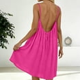 thumbnail image 4 of ZHOGXU Women's Dress Sleeveless Suspender Backless Solid Color Fashion Comfortable Loose Fit Dresses For Casual Daily Wear,Hot Pink,Xxl, 4 of 8