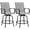 Black/Light Gray, variant on Yaheetech 2pcs Outdoor Swivel Bar Stools with Armrests and Footrest, Black