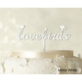 thumbnail image 1 of Love Birds Wedding Cake Topper Custom Cake Topper Color Option Available 6-7 Inches Wide, 1 of 1