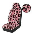thumbnail image 3 of Pzuqiu Pink Leopard Print Car Seat Covers Soft Comfortable 2 Pcs Car Seat Protector Front Seats Only All-Season Protection Anti-Slip Automotive Interior Accessories Fit for Cars Sedan SUV, 3 of 7