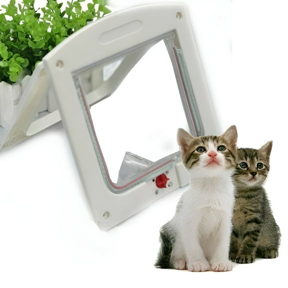 LAMIRO 3 Sizes Square Cat Door, For Interior Exterior Door, Kitty Doggy Door For Sliding Glass Screen, Wall, Window Door