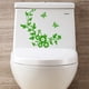 thumbnail image 3 of Liquidación de pegatinas de pared Meiiso, pegatinas de pared con diseño de flores para asiento de inodoro, decoración de baño, mariposas, color verde., 3 of 4