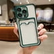 thumbnail image 3 of Funda de teléfono con revestimiento transparente para iPhone 15, 14, 13, 12, 11 Pro Max Plus, silicona suave, a prueba de golpes, transparente, tarjetero, bolsillo, 3 of 5