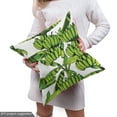 thumbnail image 4 of Leaves Fabric by the Yard, Digitally Generated of Banana Leaves on a Plain Background, Upholstery Fabric for Dining Chairs Home Decor Accents, Lime Green Emerald by Ambesonne, 4 of 4