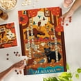 thumbnail image 5 of Lantern Press 1000 Piece Jigsaw Puzzle, Alabama, Woodland Forest Animals, Fall, Geometric, 5 of 5
