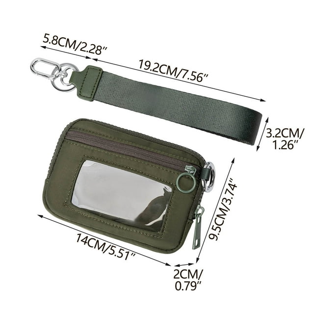 Waterproof Wristlet Pouch With Clear ID Card Slot And Adjustable Wrist Strap For Travel Or Daily Use