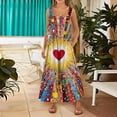 thumbnail image 6 of Valentine's Day Womens Overalls Cute Heart Print Wide Leg Jumpsuits Valentines Baggy Jumpers with Pockets, 6 of 6