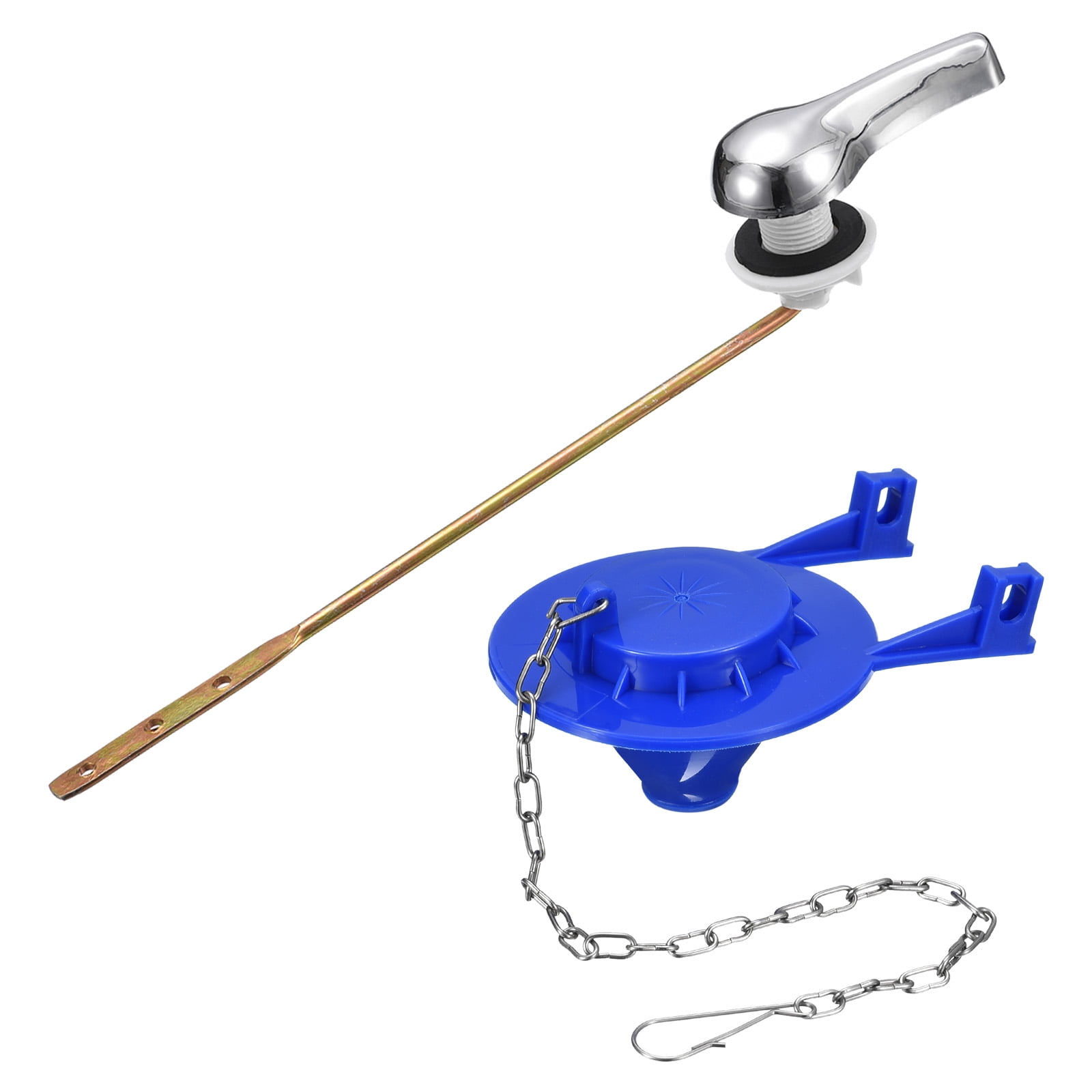 1 Set Toilet Handle Replacement Kit with Flapper Stainless Steel Chain