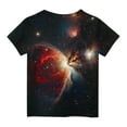 thumbnail image 6 of Delliss Girl's Short Sleeve Tops Starry Sky Printed Summer Loose Casual T-Shirt Round Neck, 6 of 6