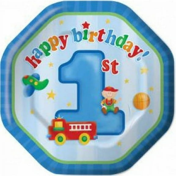 1st Birthday 'Fun at One' Small Paper Plates (8ct)