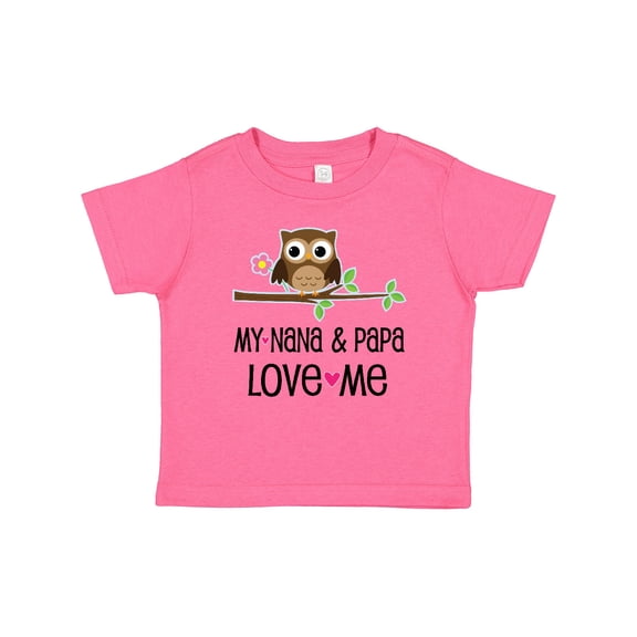Inktastic Nana and Papa Love Me Baby Girl Girls Baby T-Shirt