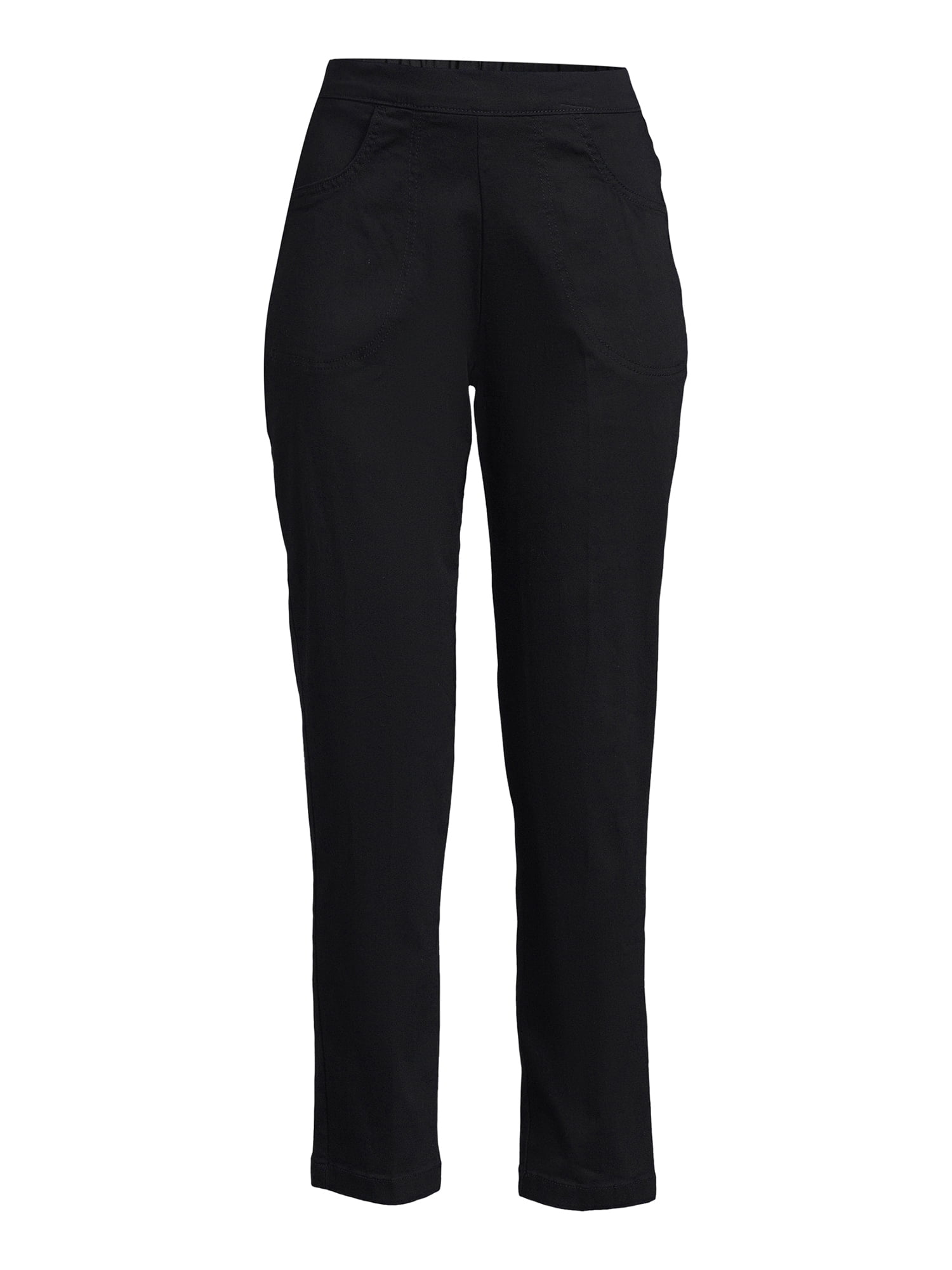 RealSize Women's Stretch Pull On Pants with Pockets, 29" Inseam for Regular, Sizes XS-XXL