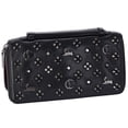 thumbnail image 4 of Pre-Owned Christian Louboutin Panettone Wallet XL Clutch 1175110 Black Leather Beaded, 4 of 8