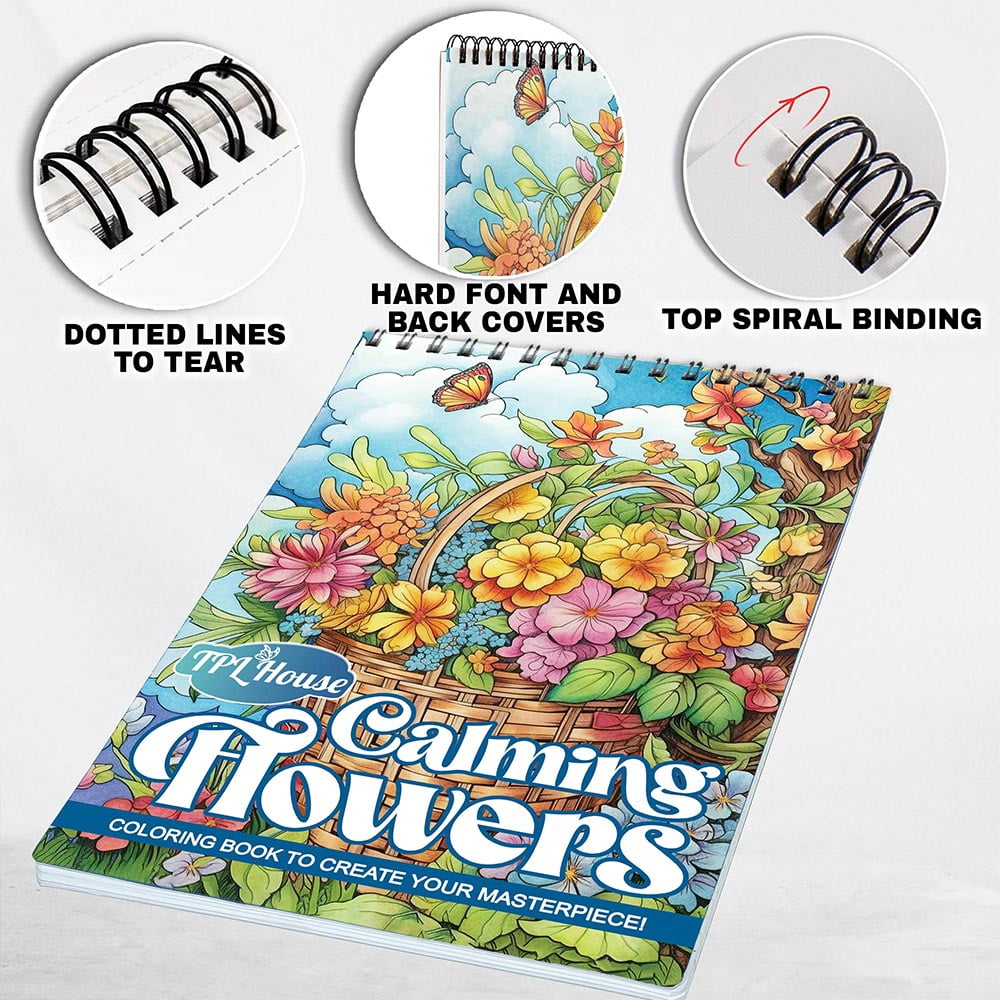 TPLHOUSE Christmas Nutcracker Coloring Book Spiral Bound for Adult, Premium Cover