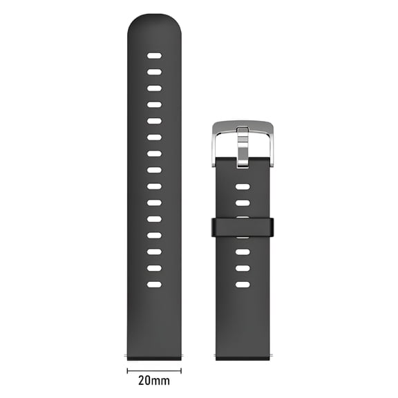 GJX Smart Watch Soft Silicone Strap, Replacement Sport Band, Black