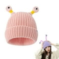 thumbnail image 2 of Baqcunre Beanies Hats Women,Parent Child Cute Glowing Little Knit Hat Funny Handmade Hat with Big Can Be Stretched Pink, 2 of 9