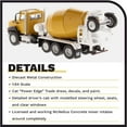 thumbnail image 4 of Diecast Masters 1:64 Caterpillar CT-660 with McNeilus Bridgemaster Concrete Mixer, Play & Collect Series Cat Trucks & Construction Equipment | 1:64 Scale Model Collectible Model 85632, 4 of 9