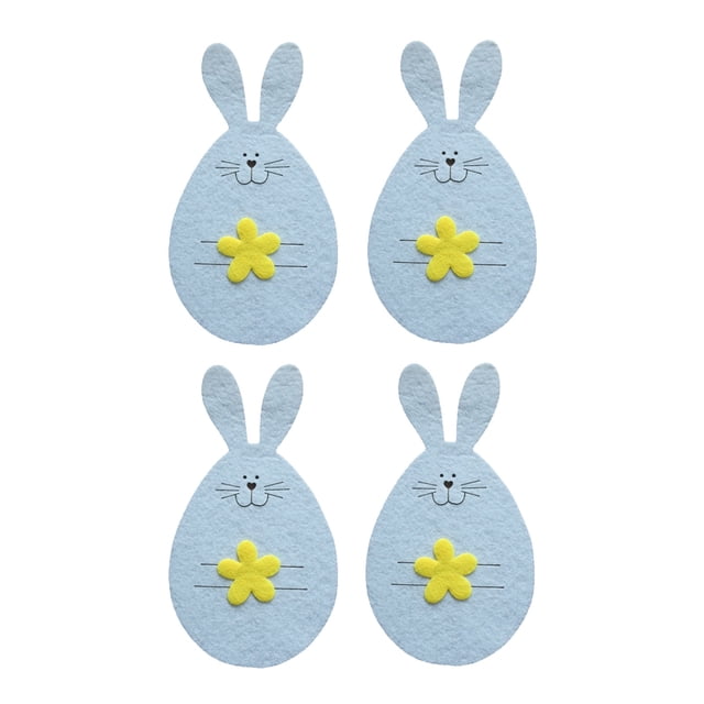 Ensemble de 4 Sacs à Couverts de Pâques Décoration de Fête Festive