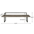 thumbnail image 3 of Uttermost Herbert Transitional Wood and Metal Bench in Aged Black/White, 3 of 4