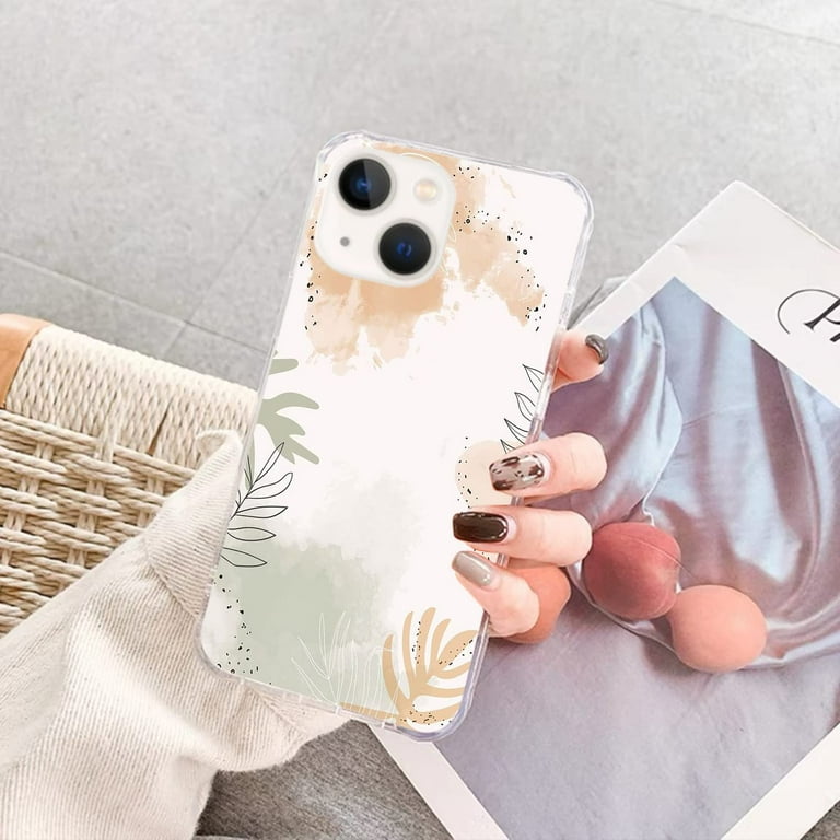 Watercolor Floral Case Compatible with iPhone 14,Unique Art Design