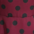 thumbnail image 5 of Women's 50s Vintage Puff Short Sleeves Polka Dot Cocktail Swing Dress 1950s Retro Flared Skater Prom Dress, 5 of 6