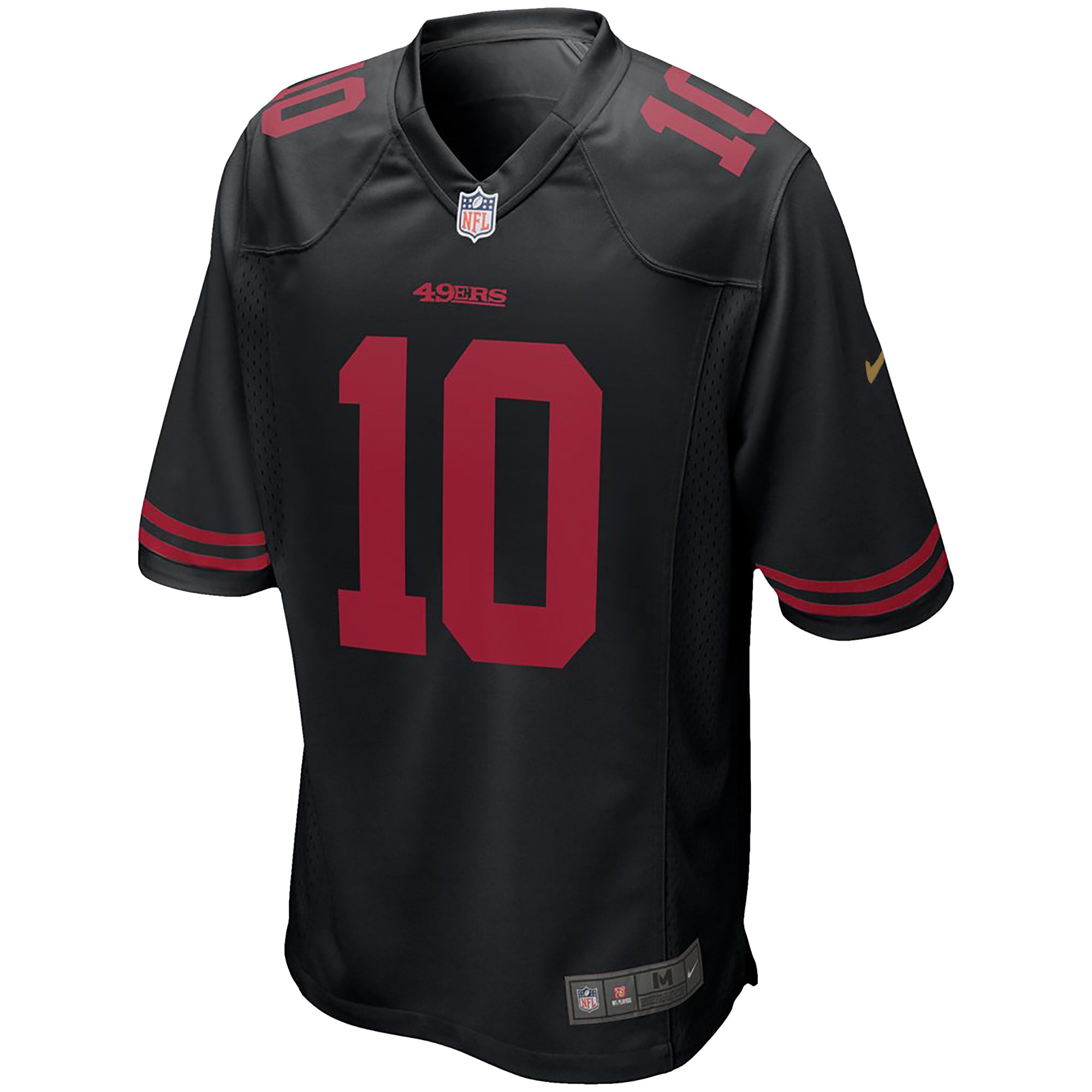 49ers black and red jersey