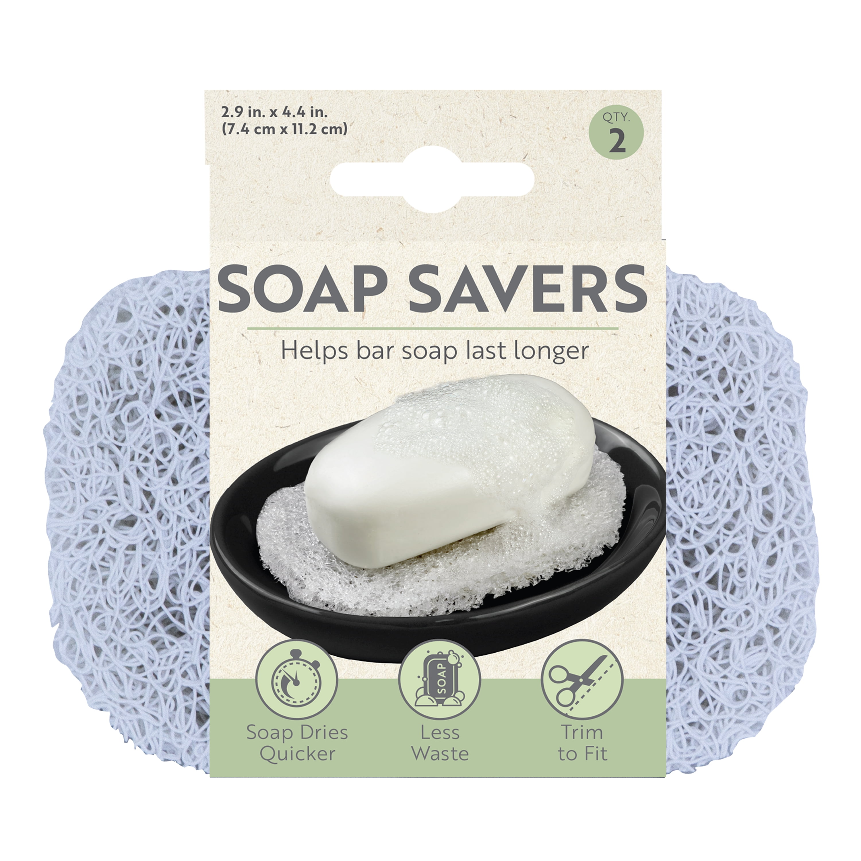 2 Count White Soap Saver Details about   S&T 