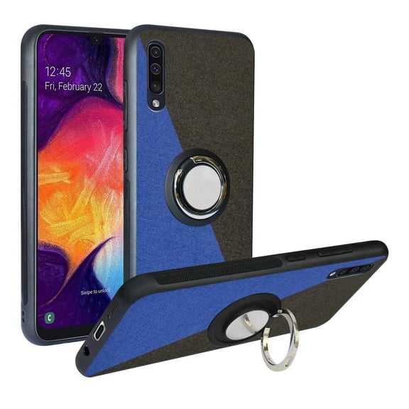 Labanema Samsung Galaxy A50 2019 /A505 Case with 360 Degree Rotating Ring Stand, Support Magnetic Car Mount, Protective Cover for Samsung Galaxy A50 2019 /A505 (Blue Black)