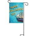 thumbnail image 5 of SKYSONIC Happy Columbus Day Double-Sided Printed Garden House Sports Flag-12x18(in)-Polyester Decorative Flags for Courtyard Garden Flowerpot, 5 of 6