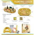 thumbnail image 4 of Poza Gold Inflatable Floating Cooler - Cool Drink Holder For Pool With Sparkly Confetti, Luxurious Party Cooler Float With 8 Holders, Inflatable Serving Bar For Pool, Beach, Hot Tub - 39x23 Inch, 4 of 8