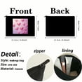 thumbnail image 5 of Pratyus Pink Love Canvas Cosmetic Bag Tote Bag for Women - Hearts Romanticism Theme, Travel Essentials Ladies Accessories Black, 5 of 6