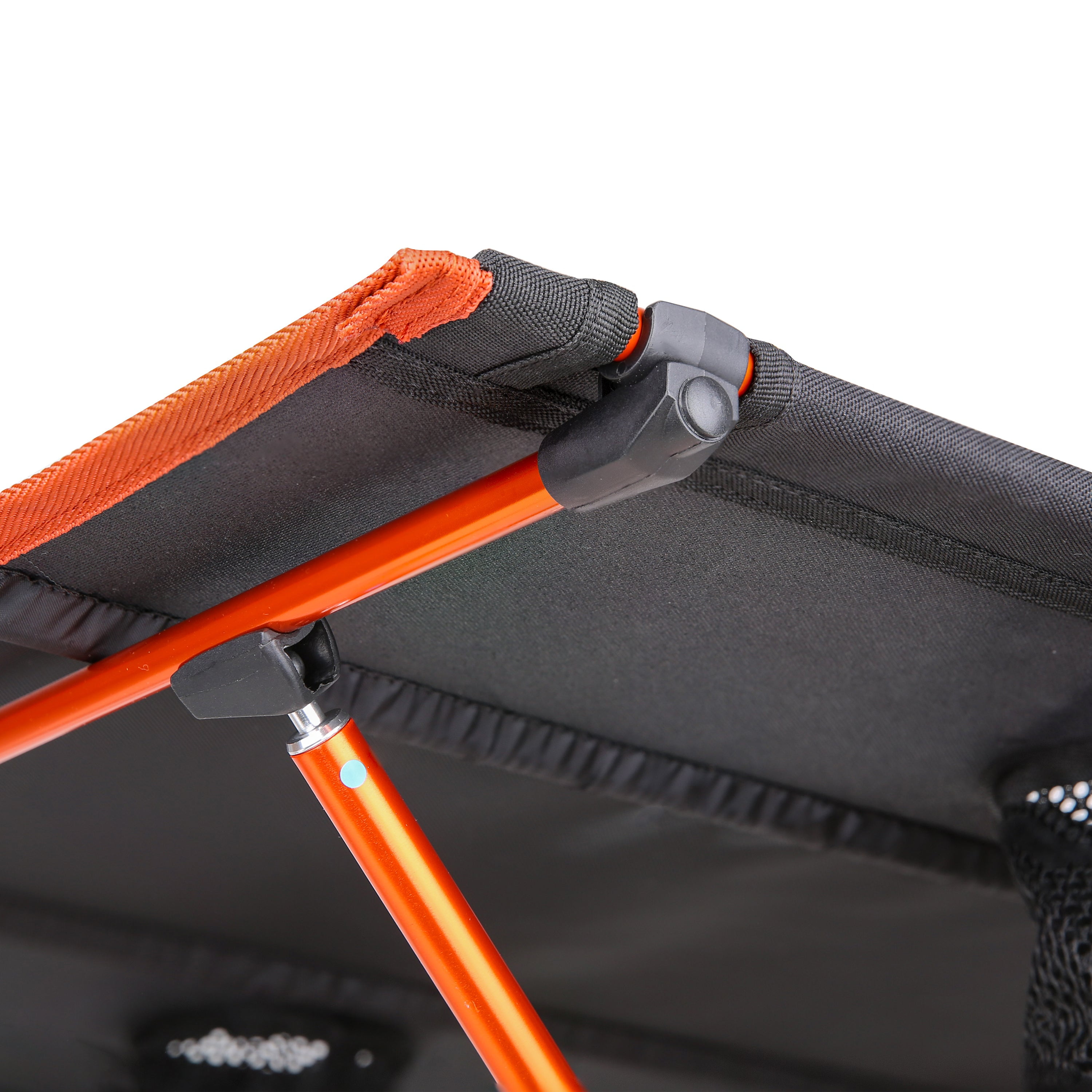 Cascade Mountain Tech Ultralight Camp Table, Portable Design, Cup Holders, Black and Orange