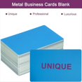 thumbnail image 3 of 150 unidades de tarjetas de visita metálicas en blanco de aluminio de 1/64" de grosor para grabado láser, ideales para tarjetas de visita personalizadas (color azul)., 3 of 5