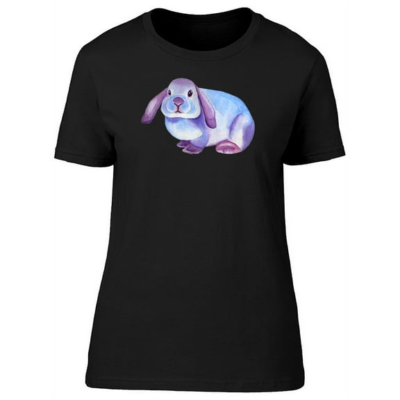 Big Ears Watercolor Bunny T-Shirt Women -Image by Shutterstock, Female x-Large